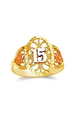 small filigree three tone baby ring